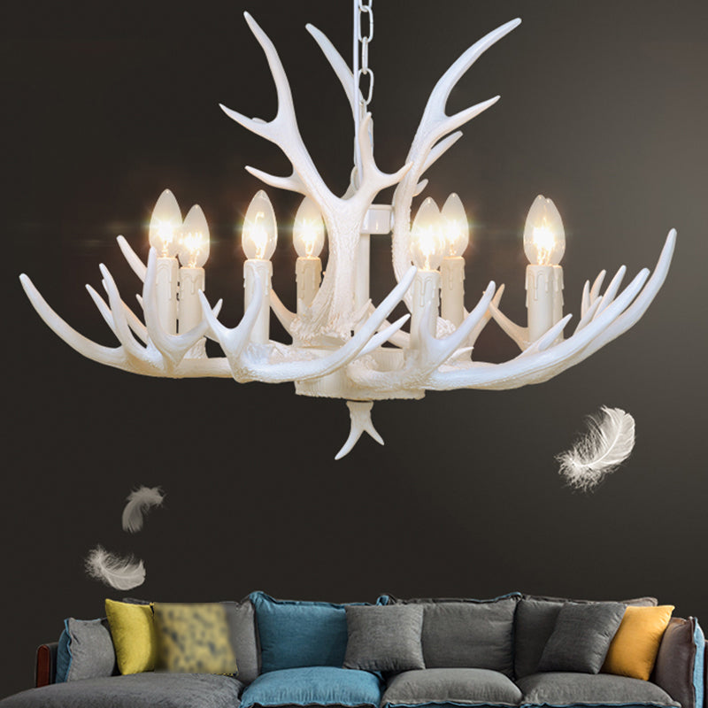 Unique Shape Resin Hanging Ceiling Light American Style Multi Lights Hanging Light