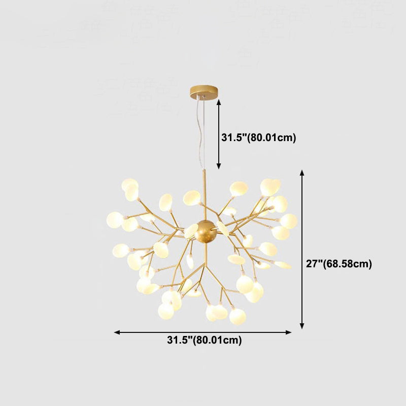 Metal Branch Pendant Lighting Modern Style Multi Lights Hanging Lamp