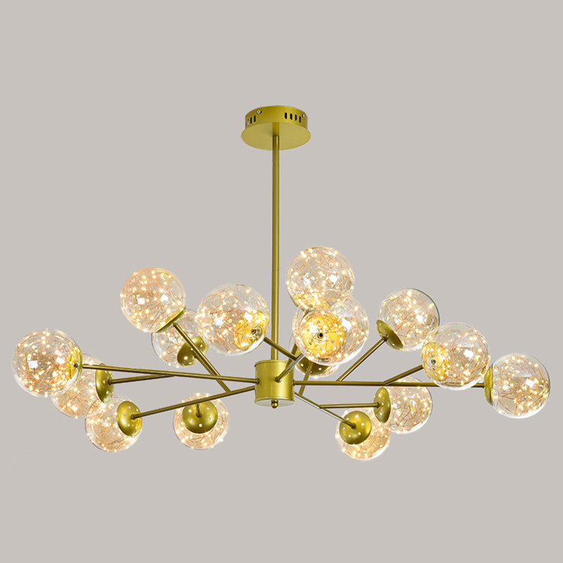 Glass Ball Shape Hanging Ceiling Light Modern Multi-Lights Hanging Light