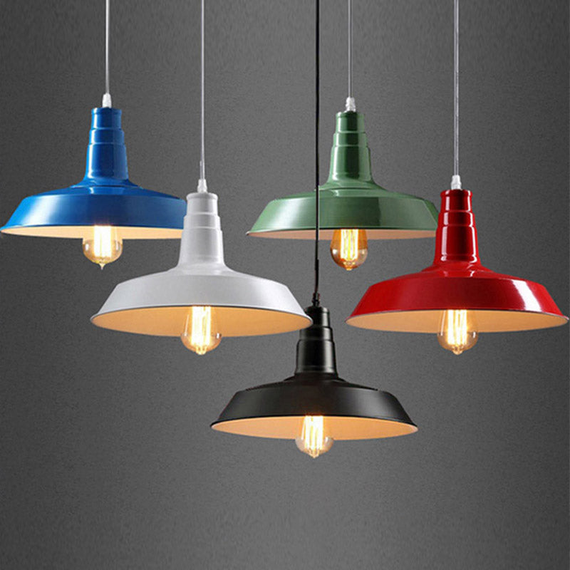 Modern Hanging Light Colorful Metal Shade Pendant Lighting Fixture for Sitting Room