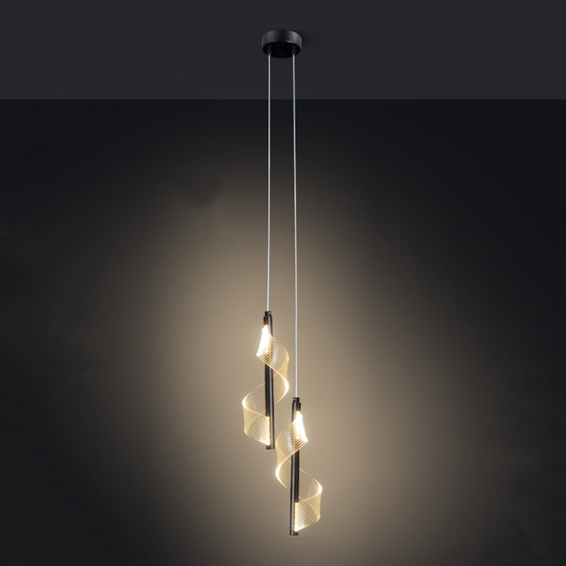 Unique Shape Metal Hanging Light Modern Style Multi Lights Hanging Light Fixtures