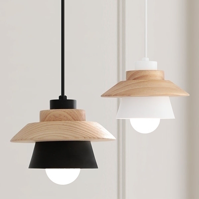 Wooden Hanging Pendant Light Modern Style Suspension Pendant Light