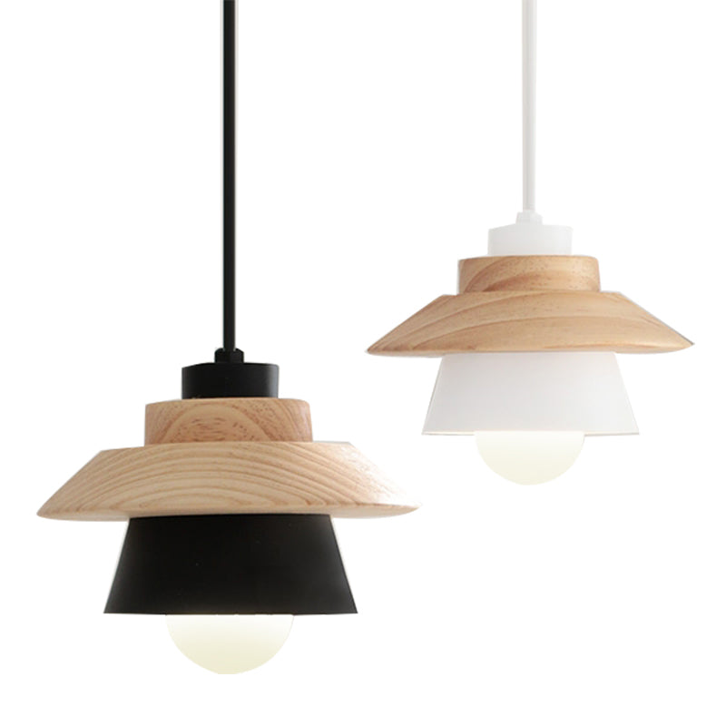 Wooden Hanging Pendant Light Modern Style Suspension Pendant Light