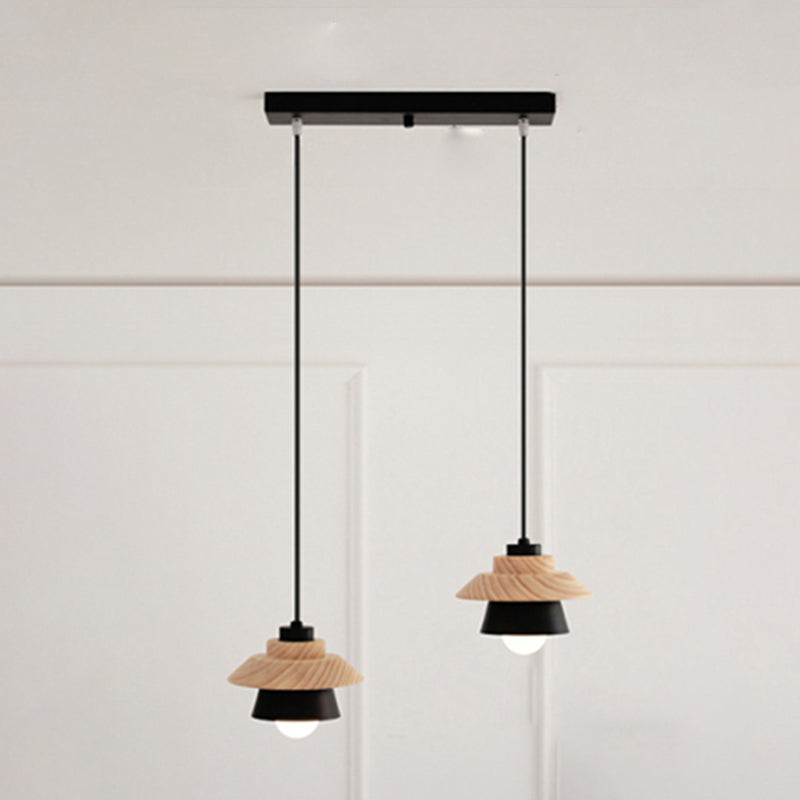 Wooden Hanging Pendant Light Modern Style Suspension Pendant Light