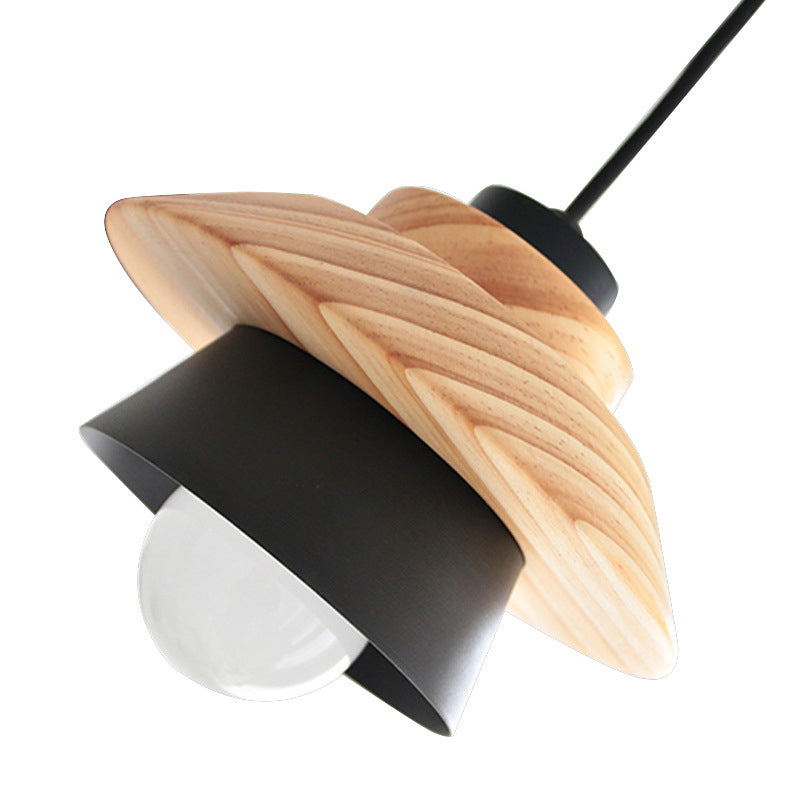 Wooden Hanging Pendant Light Modern Style Suspension Pendant Light