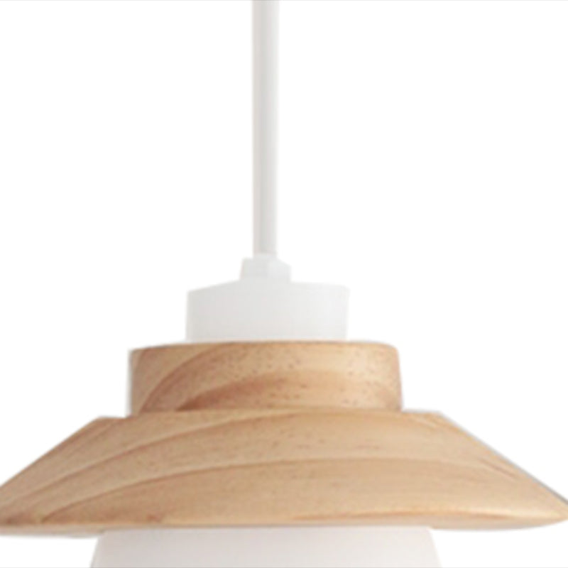 Wooden Hanging Pendant Light Modern Style Suspension Pendant Light