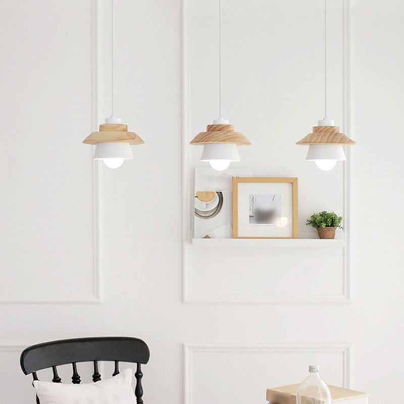 Wooden Hanging Pendant Light Modern Style Suspension Pendant Light