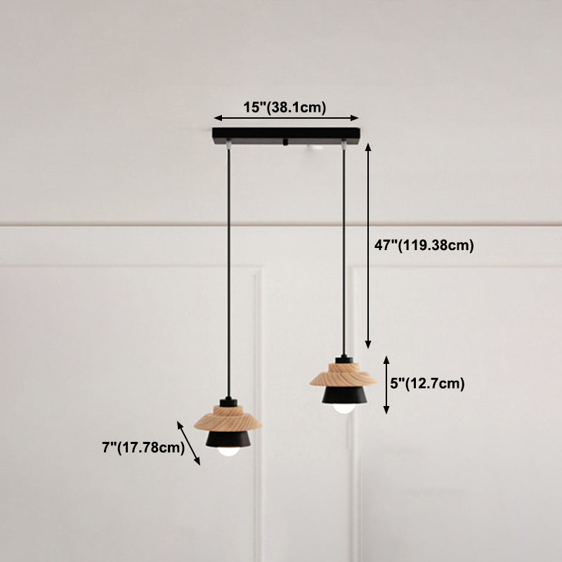 Wooden Hanging Pendant Light Modern Style Suspension Pendant Light