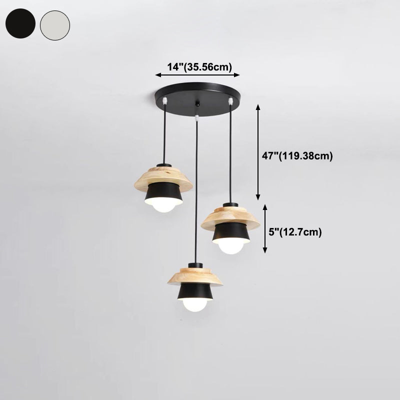 Wooden Hanging Pendant Light Modern Style Suspension Pendant Light