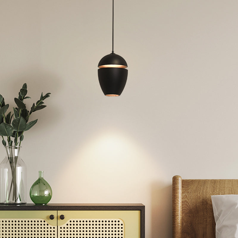 Postmodern Aluminum Pendant Light Single Light LED Hanging Pendant for Bedroom