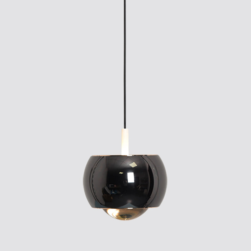 Postmodern Aluminum Pendant Light Globe 4" Wide Hanging Pendant for Bedroom