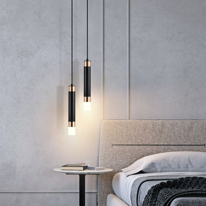 Cylinder Shape Pendant Lights Contemporary Style Metal Pendant Lighting Fixtures