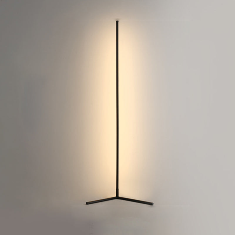 Modern Style Strip Shape Floor Lighting Metal 1 Light Floor Lamp for Bedroom