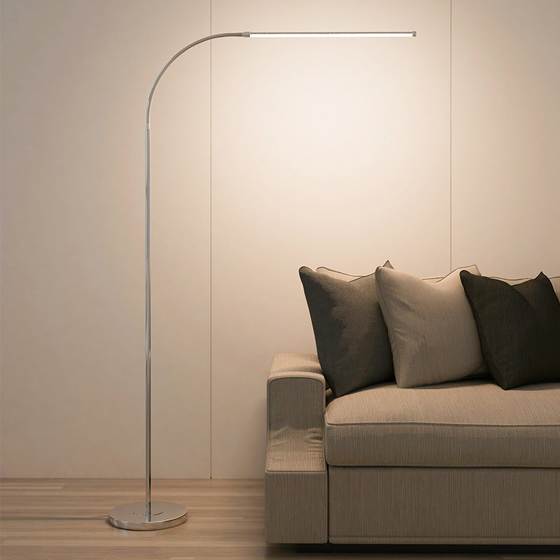 Modern Simple Floor Light 1-Light LED Floor Standing Light with Acrylic Shade