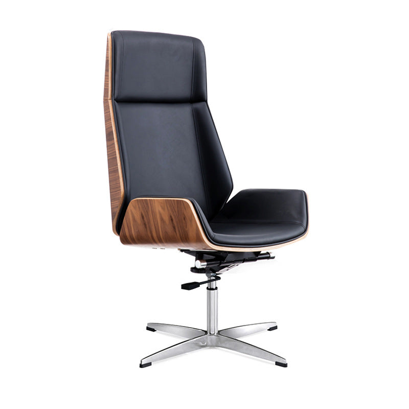 High Back Executive Chair Faux Leather Height-adjustable Office Chair with Headrest