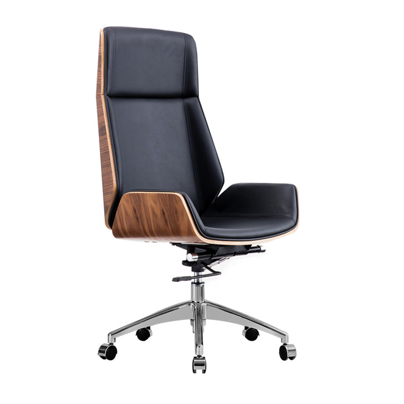 High Back Executive Chair Faux Leather Height-adjustable Office Chair with Headrest