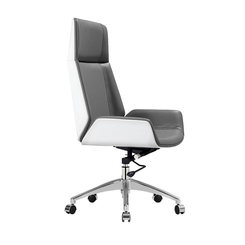 High Back Executive Chair Faux Leather Height-adjustable Office Chair with Headrest