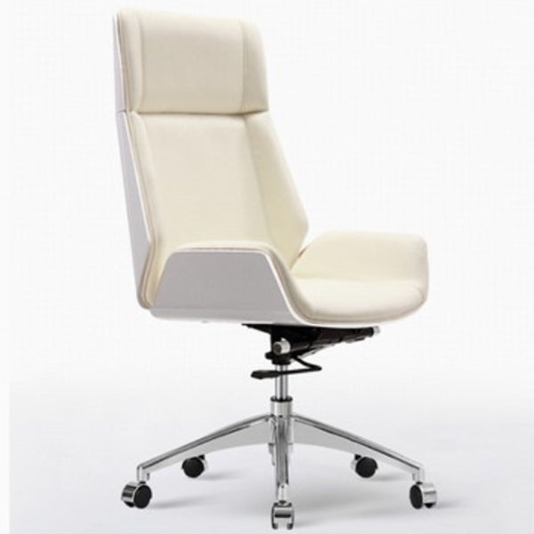 High Back Executive Chair Faux Leather Height-adjustable Office Chair with Headrest