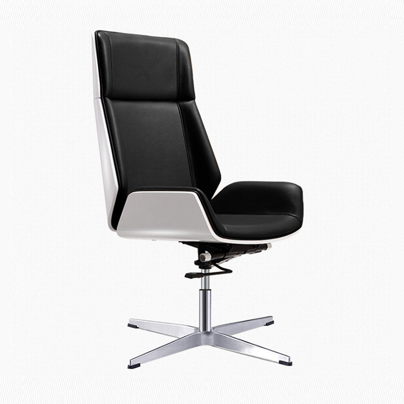 High Back Executive Chair Faux Leather Height-adjustable Office Chair with Headrest