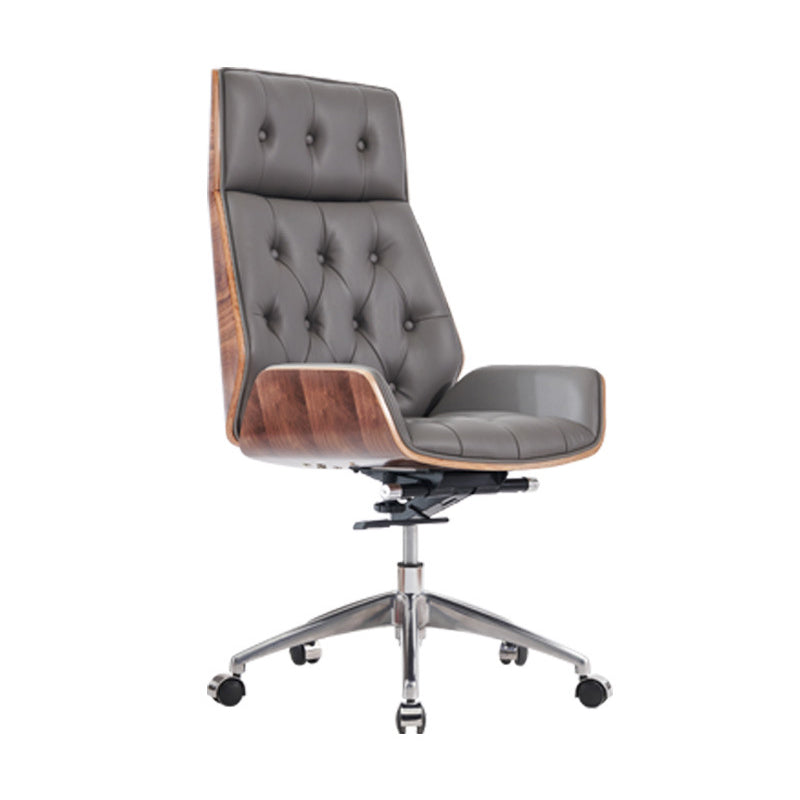 High Back Executive Chair Faux Leather Height-adjustable Office Chair with Headrest