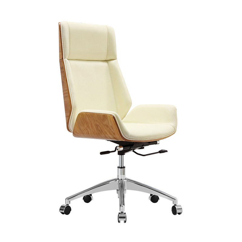 High Back Executive Chair Faux Leather Height-adjustable Office Chair with Headrest