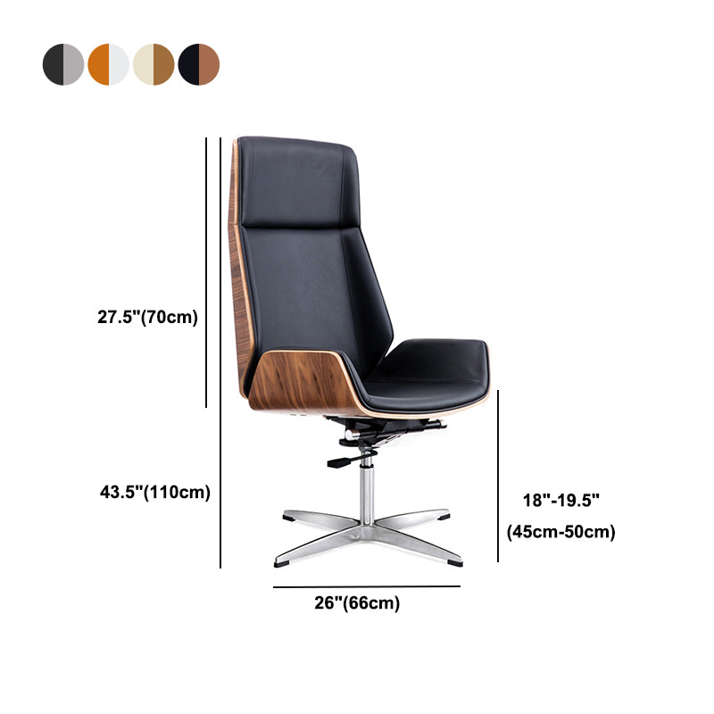 High Back Executive Chair Faux Leather Height-adjustable Office Chair with Headrest