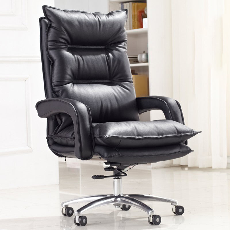 Silver Metal Modern Conference Chair with High Back Leather Conference Chair