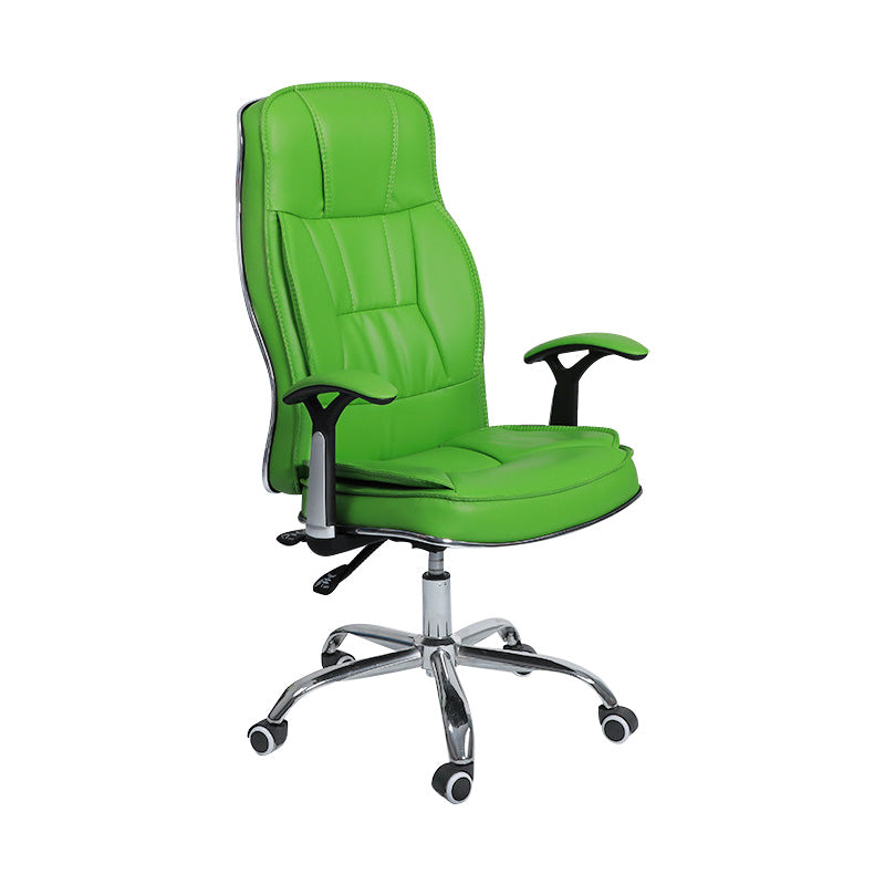 Contemporary Ergonomic Office Chair with Padded Arms Metal Frame Executive Task Chair