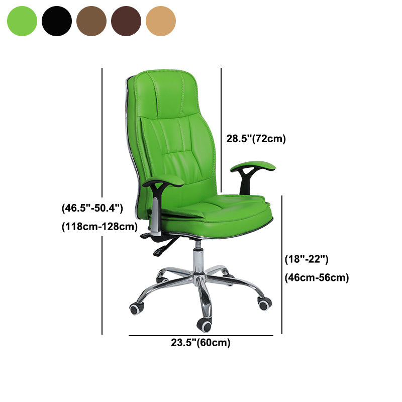 Contemporary Ergonomic Office Chair with Padded Arms Metal Frame Executive Task Chair