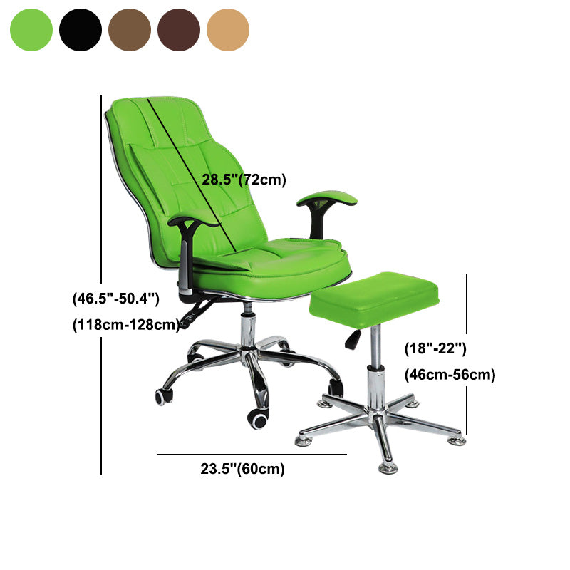 Contemporary Ergonomic Office Chair with Padded Arms Metal Frame Executive Task Chair