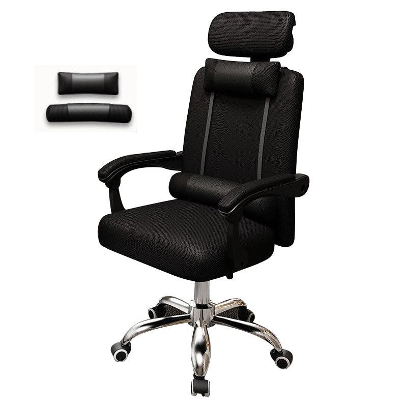 Metal Base Modern Executive Desk Chair with Padded Arms Microfiber Adjustable Office Chair