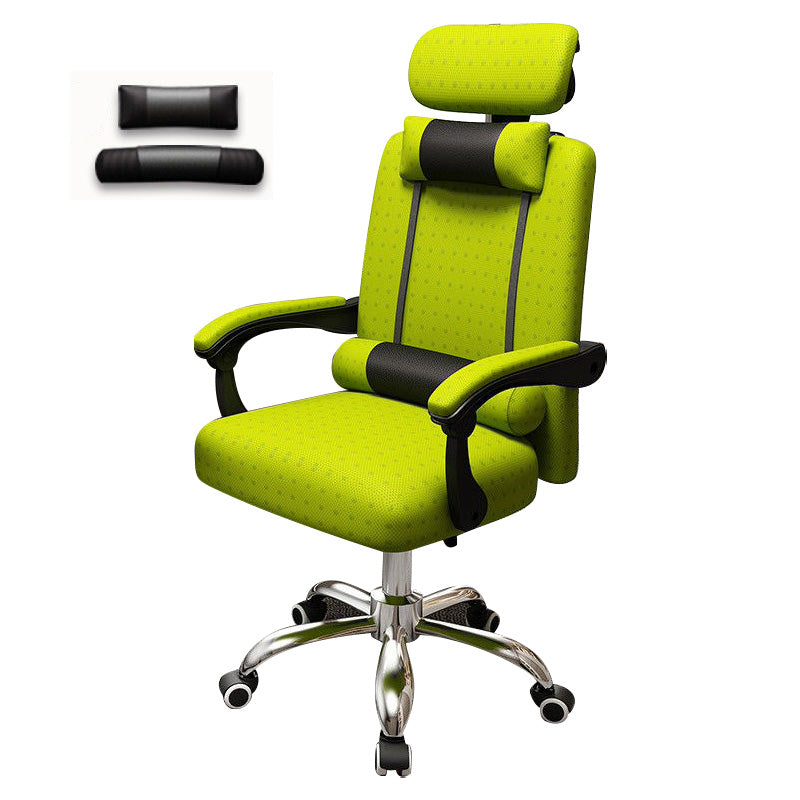 Metal Base Modern Executive Desk Chair with Padded Arms Microfiber Adjustable Office Chair