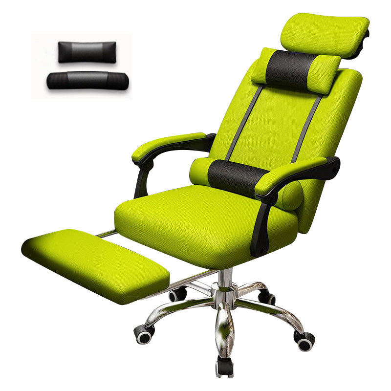 Metal Base Modern Executive Desk Chair with Padded Arms Microfiber Adjustable Office Chair