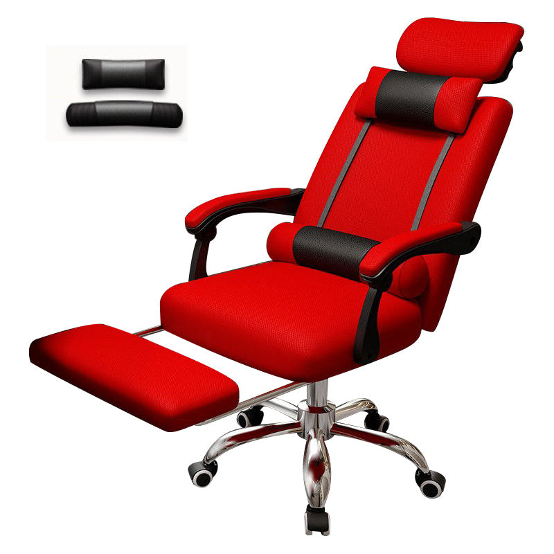 Metal Base Modern Executive Desk Chair with Padded Arms Microfiber Adjustable Office Chair