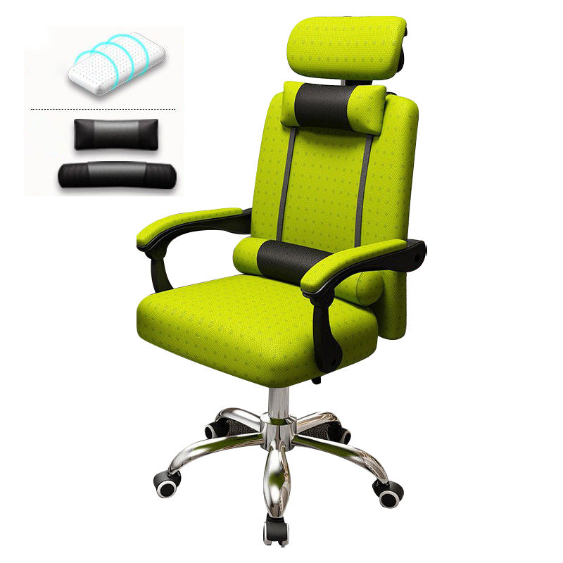 Metal Base Modern Executive Desk Chair with Padded Arms Microfiber Adjustable Office Chair