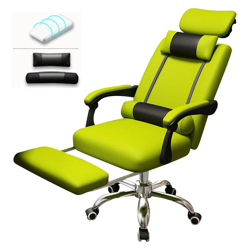 Metal Base Modern Executive Desk Chair with Padded Arms Microfiber Adjustable Office Chair