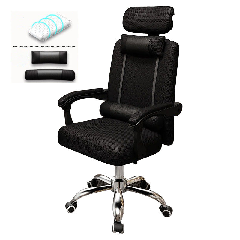 Metal Base Modern Executive Desk Chair with Padded Arms Microfiber Adjustable Office Chair