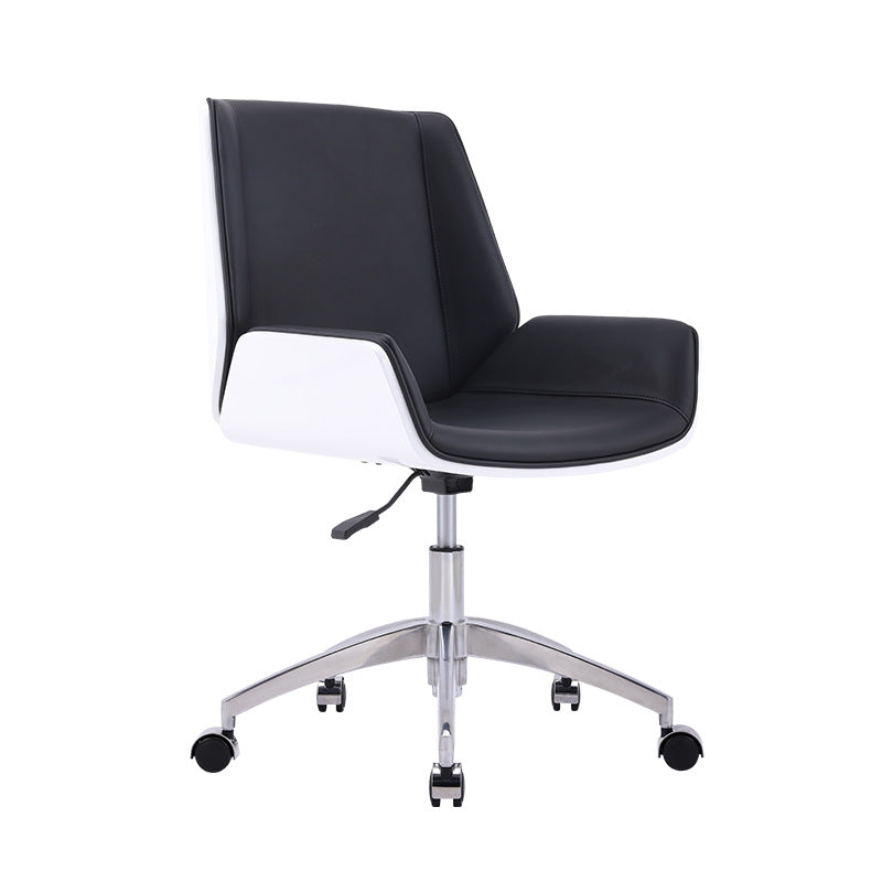 Silver Metal Modern Conference Chair Mid-Back and Leather Conference Chair