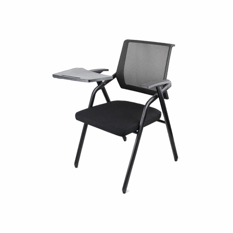 Mid Back Conference Chair with Fixed Arms Modern Office Chair with Metal Frame