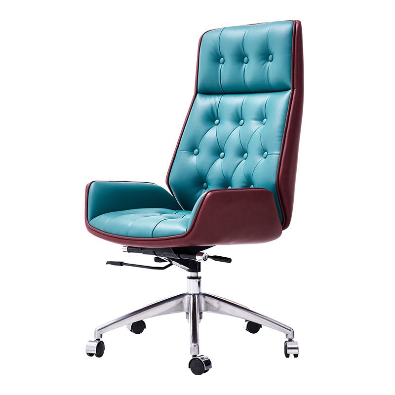 Contemporary Executive Ofiice Chair with Chrome Frame Armless Computer Desk Chair