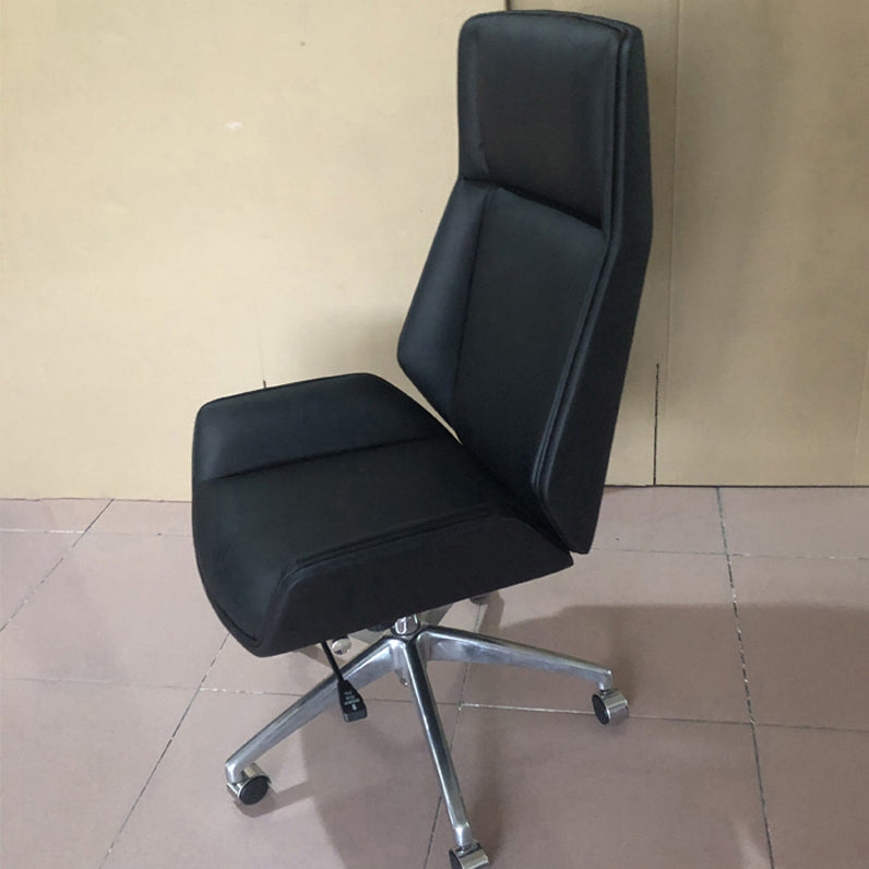 Contemporary Executive Ofiice Chair with Chrome Frame Armless Computer Desk Chair