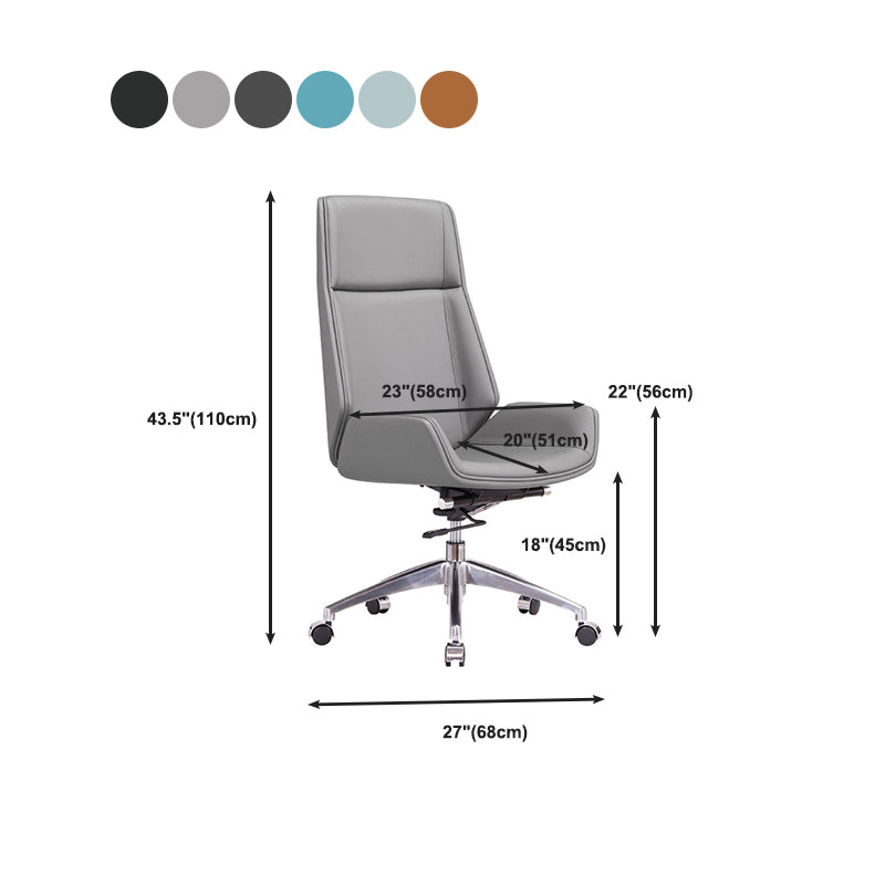 Contemporary Executive Ofiice Chair with Chrome Frame Armless Computer Desk Chair