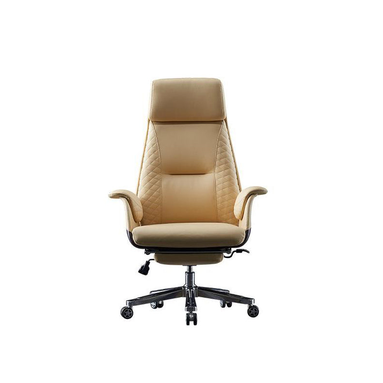 High Back Executive Swivel Office Chair Chrome Metal Frame Modern Ergonomic Task Chair