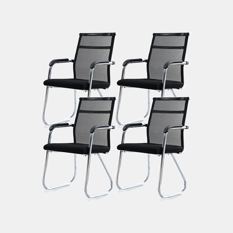 Silver Metal Mesh Modern Conference Chair Mid-Back and High Back Conference Chair