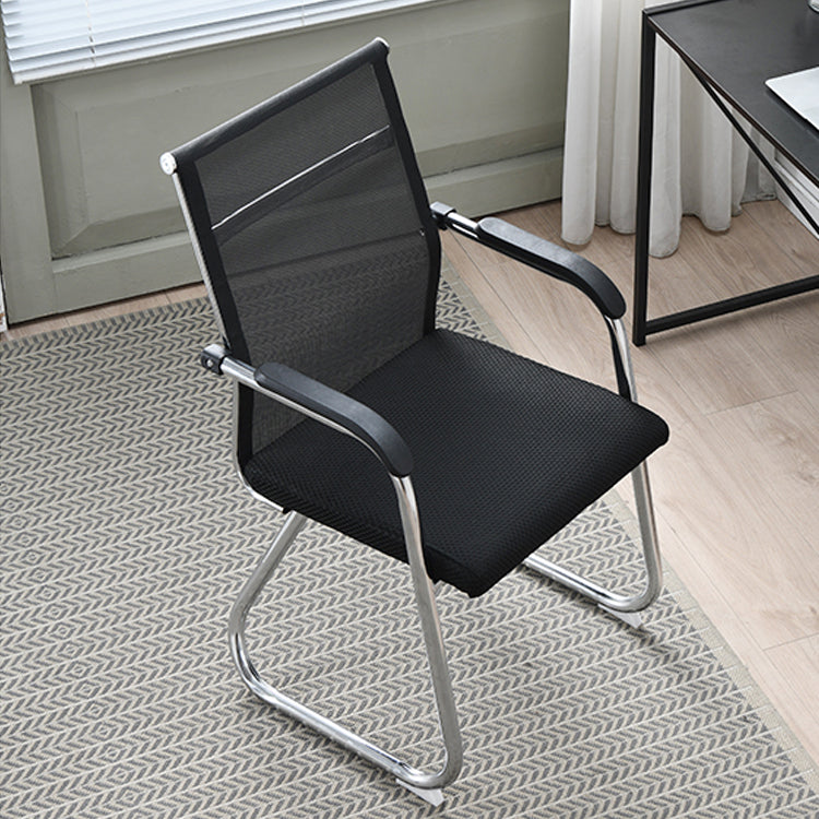 Silver Metal Mesh Modern Conference Chair Mid-Back and High Back Conference Chair