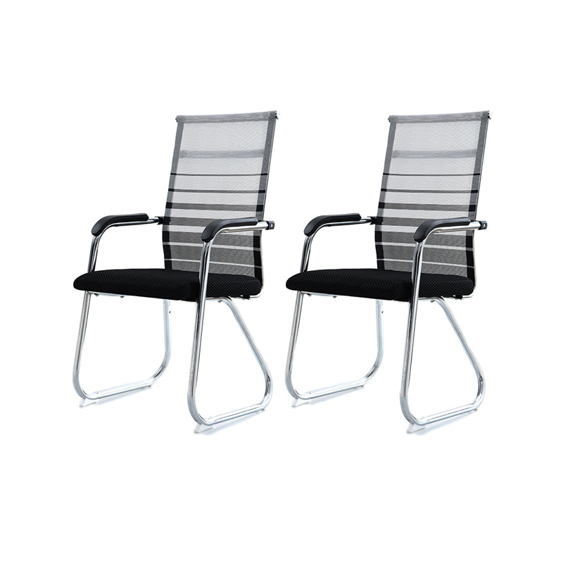 Silver Metal Mesh Modern Conference Chair Mid-Back and High Back Conference Chair