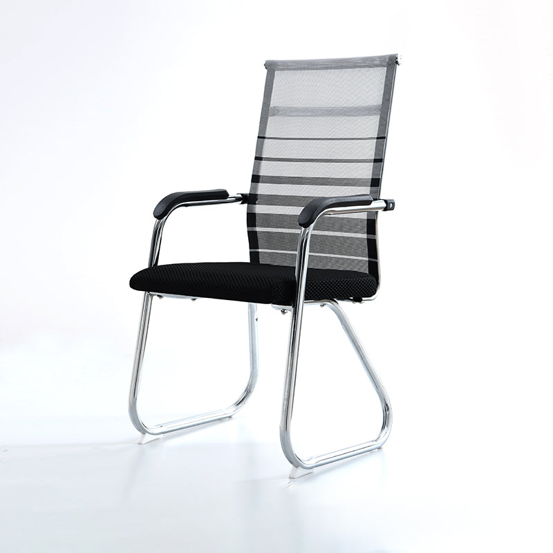 Silver Metal Mesh Modern Conference Chair Mid-Back and High Back Conference Chair