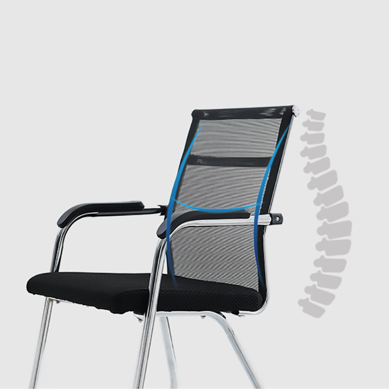 Silver Metal Mesh Modern Conference Chair Mid-Back and High Back Conference Chair