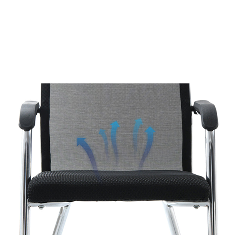 Silver Metal Mesh Modern Conference Chair Mid-Back and High Back Conference Chair