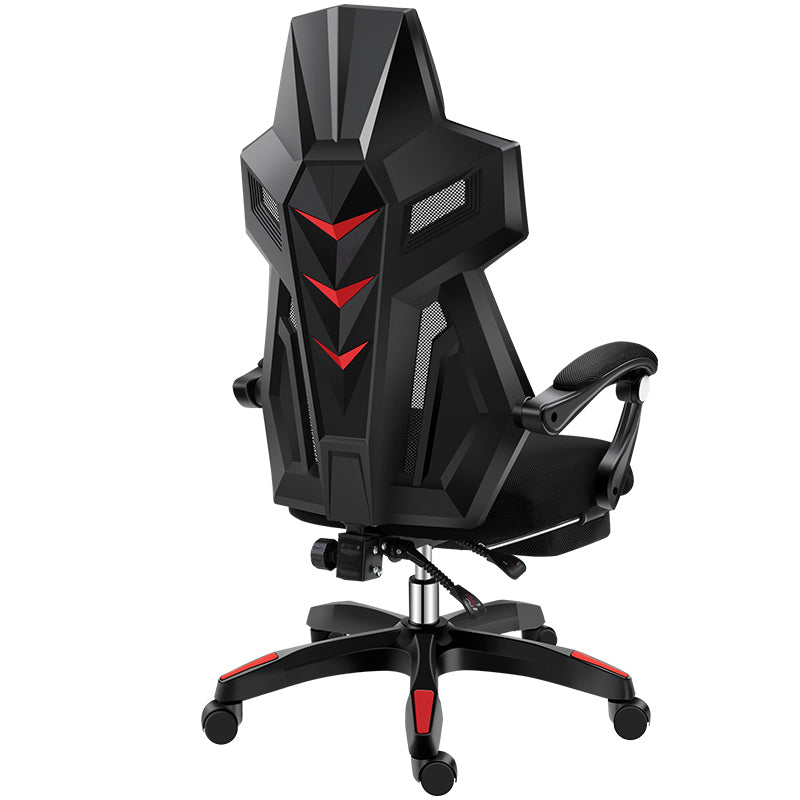 Modern Nylon Frame Gaming Chair Swivel Computer Desk Chair with Padded Arms